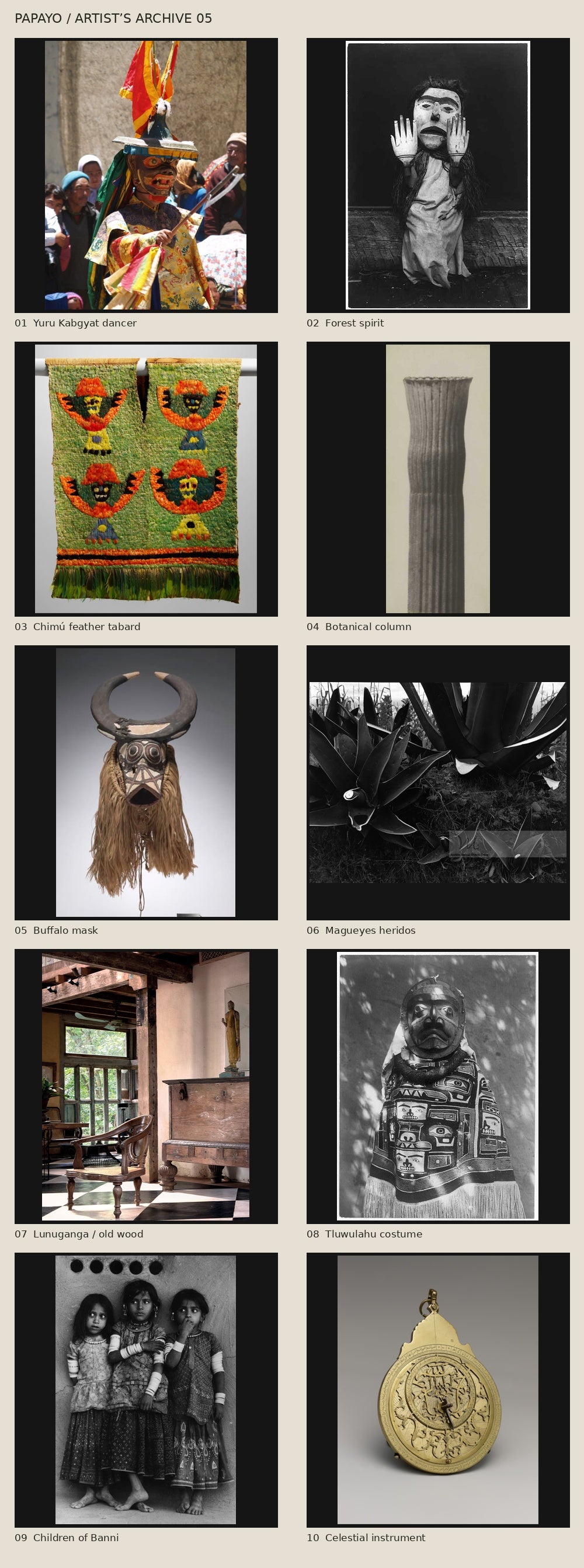 Artist Archive 05 — complete reference preview sheet